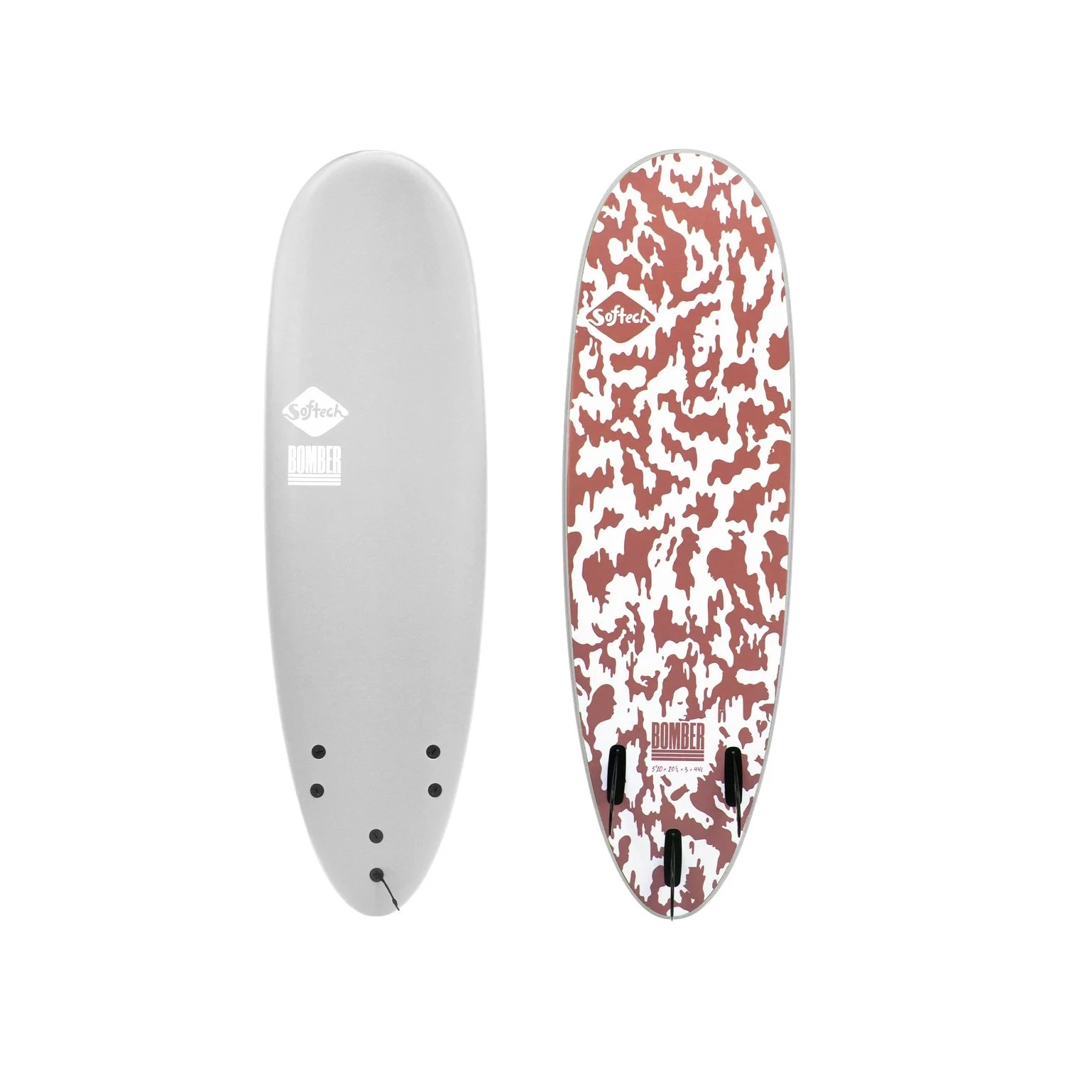 Planches Surf En Mousse Softech Bomber Grey Dusty Red 1 Planches Surf En Mousse Softech Bomber Grey Dusty Red