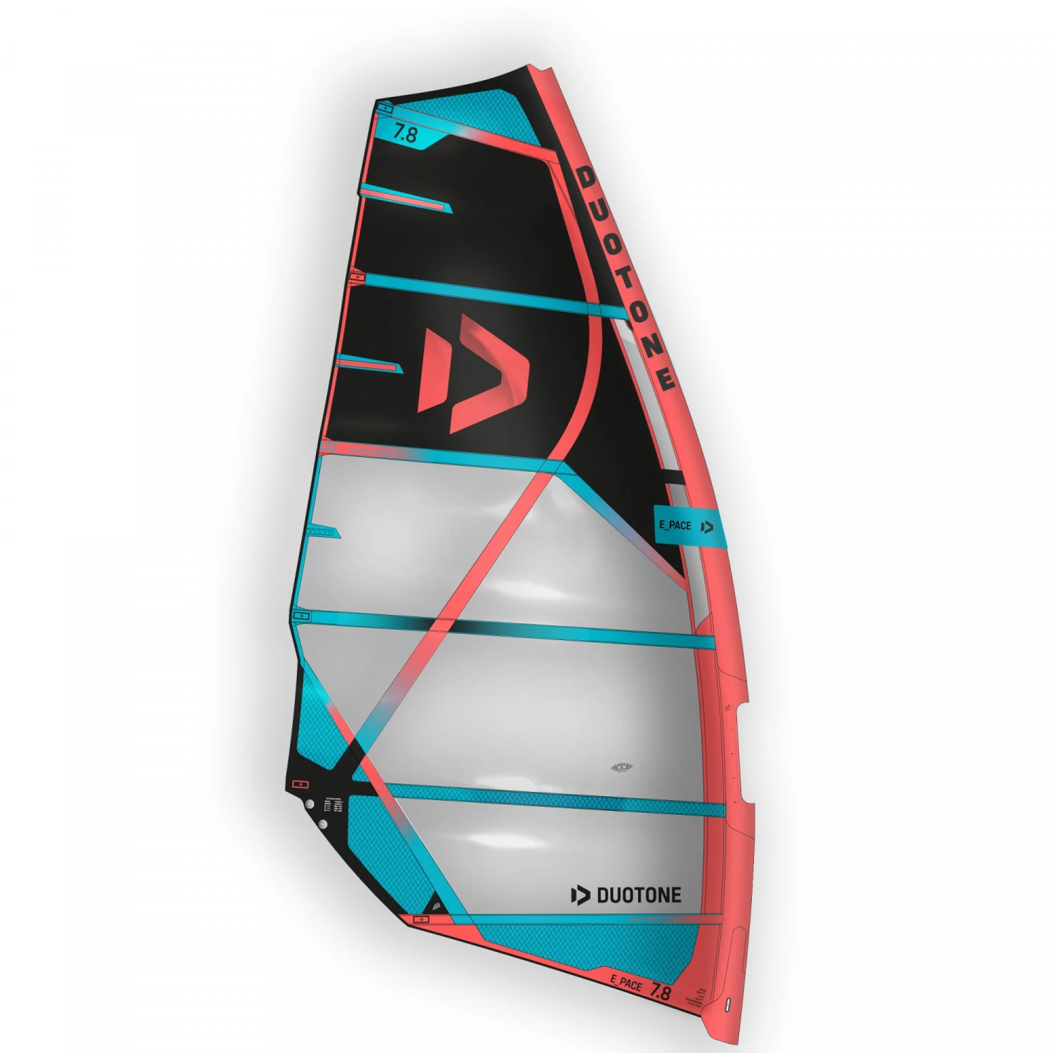 Voiles Windsurf Freeride Duotone E_Pace Black/Turquoise 2022 1 Voiles Windsurf Freeride Duotone E_Pace Black/Turquoise 2022
