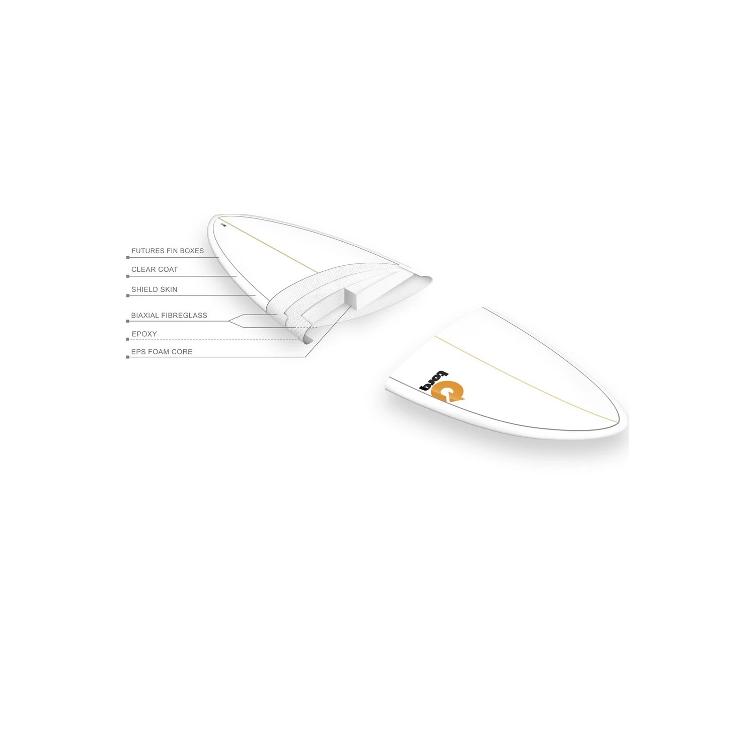 Planches Surf Fish Torq Pinline Fish White 6 Planches Surf Fish Torq Pinline Fish White – Image 6