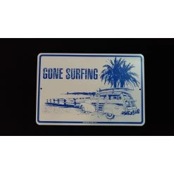 Accessoires Surf Surfpistols Plaque Déco Metal Gone Surfing
